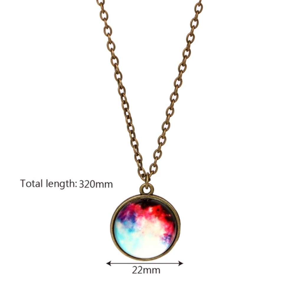 NEW!💙💎UNIVERSE IN A NECKLACE!!💎💙BRIGHT💗PINK!! - Picture 6 of 8